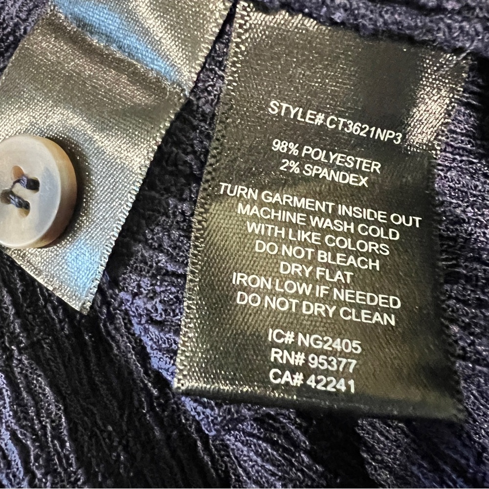Sanctuary Link Up Button Front Tank Top Textured Tie Hem V Neck Blue S NWT - Picture 11 of 11